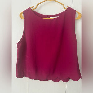 🩵Monteau Scalloped Tank Top